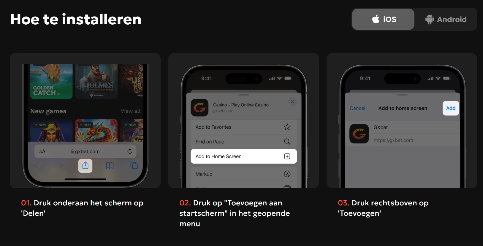 Gxbet iOS